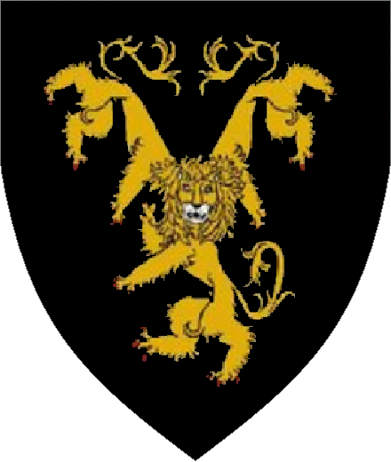  arms: (Pending) ~ Not on imperial site
'Sable, a lion tricorporate Or.'