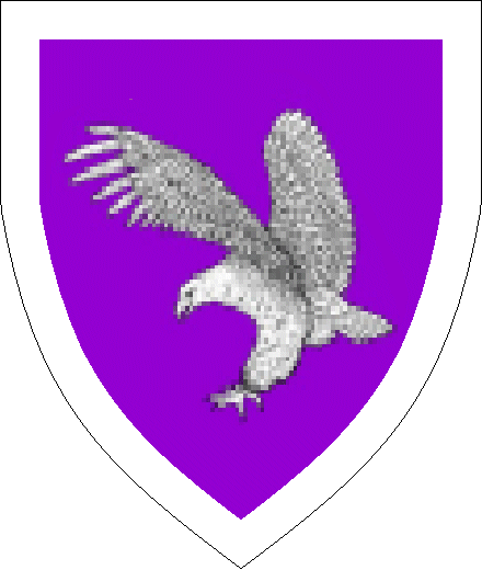  arms: Purpure, an eagle striking within a burdure Argent.